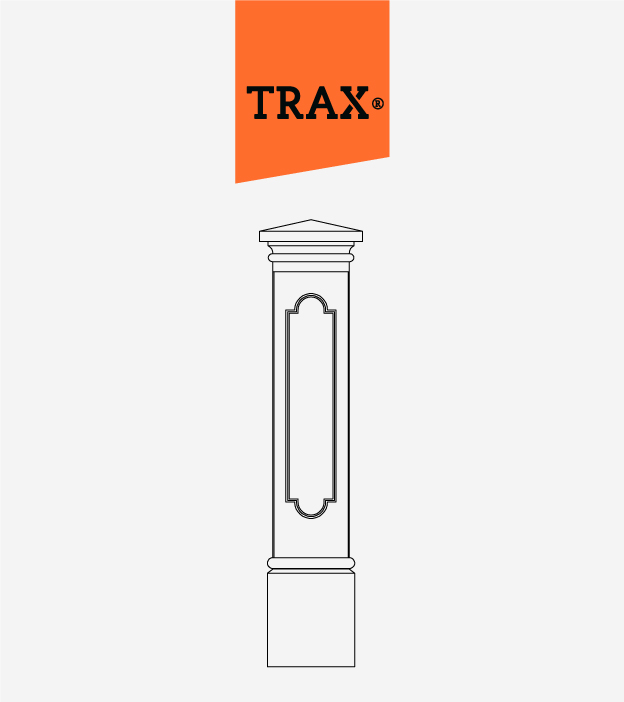 TRAX® - Systemteil / PF35-12422-20 Betonpfeiler Zaun