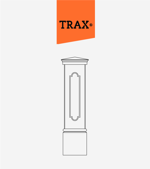 Eckpfosten TRAX®-Systembauweise